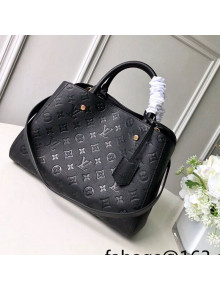 Louis Vuitton Montaigne MM Bag in Monogram Empreinte Embossed Leather M41048 Black 2021