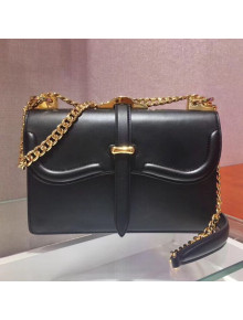 Prada Belle Leather Shoulder Bag 1BD188 Black 2019