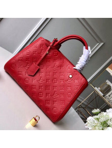 Louis Vuitton Montaigne MM Bag in Monogram Empreinte Embossed Leather M41048 Bright Red 2021