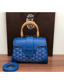 Goyard Saigon Mini Flap Top Handle Bag Royal Blue