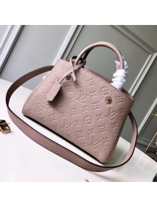 Louis Vuitton Montaigne BB Bag in Monogram Empreinte Embossed Leather M41053 Light Pink 2021