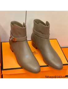 Hermes Neo Ankle Boot Grey 2021 Top Quality (Pure Handmade)