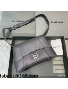 Balenciaga Hourglass Sling Back Large Bag in Calf Leather Grey 2021