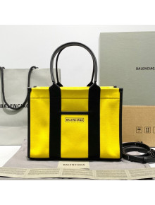 Balenciaga Hardware Small Tote Bag in Yellow Cotton Canvas 2021