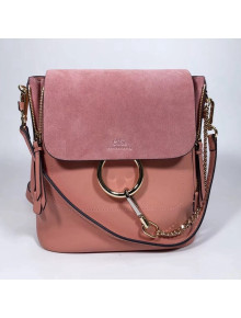 Chloe Smooth & Suede Calfskin Medium Faye Backpack Pink 2018