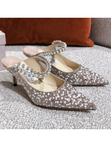 Jimmy Choo Pearl Crystal Heel Mules 6.5cm 2021 