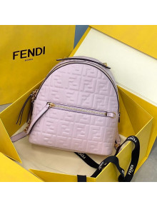 Fendi FF Leather Mini Backpack Pink 2021