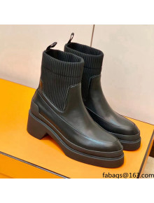 Hermes Calfskin Ankle Boot Black 2021 Top Quality (Pure Handmade)