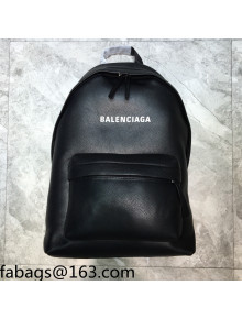 Balenciaga Leather Backpack Black 2021 08