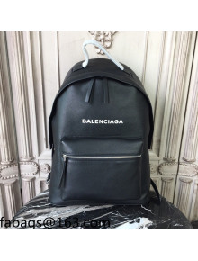 Balenciaga Leather Backpack Black 2021 09