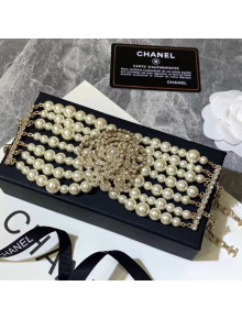 Chanel Camellia Pearl Wide Bracelet 2019