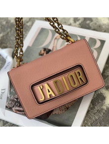 Dior J'Adior Mini Flap Chain Bag in Palm Grained Leather Light Pink 2019