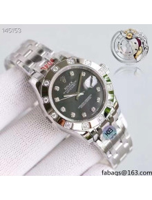 Rolex Pearlmaster Mechanical Watch 34mm for Women Silver 2022 Top Quality