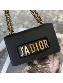 Dior J'Adior Mini Flap Chain Bag in Palm Grained Leather Black 2019