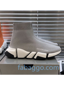 Balenciaga Speed 2.0 Knit Sock Boot Sneakers Grey 2020 (For Women and Men)