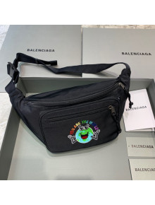 Balenciaga Logo Canvas Belt Bag Black 2021 21