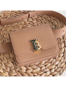 Burberry Leather TB Buckle Belt Bag Light Camel 2019