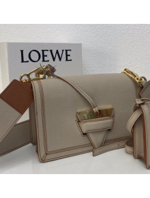 Loewe Barcelona Medium Bag in Grained Calfskin Light Grey 2021