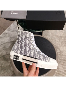 Dior x Kaws Transparent Oblique High-top Sneakers White/Grey 2019