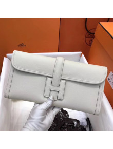 Hermes Jige Elan 29 Epsom Leather Clutch Bag Off-white 2019