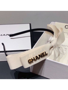 Chanel Bow Headband Hair Accessory White 2021 03