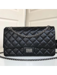 Chanel Aged Calfskin 2.55 Reissue Large Size 227 Black 2018(Vintage Silver-tone Metal)