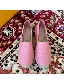 Fendi FF Canvas Flat Espadrilles Pink 2020