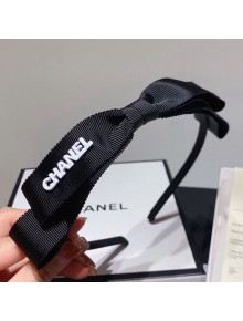 Chanel Bow Headband Hair Accessory Black 2021 04