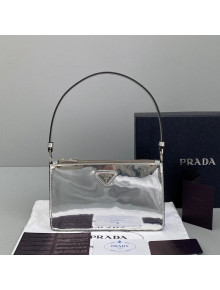 Prada Brushed Leather Mini Bag 1BC155 Silver 2021