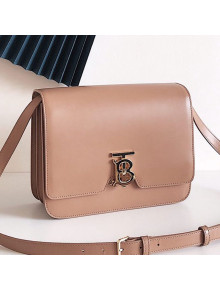 Burberry Medium Leather TB Bag Light Camel 2019