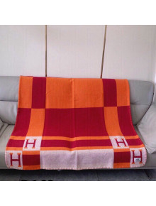 Hermes Cashmere Blanket 135x165cm Orange 2021 21100788