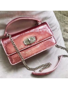 Miu Miu Cleo Sequin Shoulder Bag 5BD115 Pink 2019