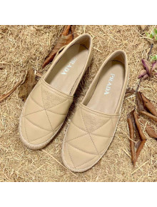 Prada Nappa Lambskin Espadrilles Beige 2021