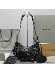 Balenciaga Le Cagole Lambskin XS Shoulder Bag Black/Aged Silver 2021