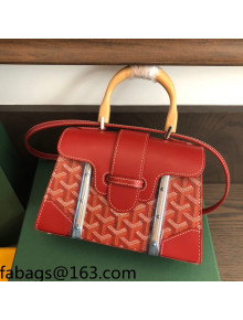 Goyard Saigon Structure PM/Mini Top Handle Bag Red 2021