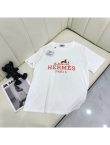 Hermes Cotton T-Shirt White 2022 21