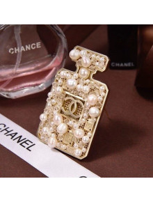 Chanel Pearl Crystal Charm Bottle Brooch AB4401 2020