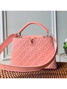 Louis Vuitton Capucines BB Monogram Flower Top Handle Bag M55534 Pink 2019