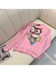 Gucci Tiger Interlocking G Sweatshirt Pink 2022 26