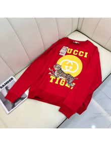 Gucci Tiger Interlocking G Sweatshirt Red 2022 25