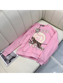 Gucci Tiger Interlocking G Sweatshirt Pink 2022 28