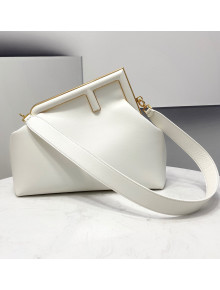 Fendi First Medium Leather Bag White 2022 80018L 