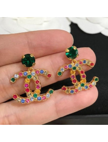 Chanel CC Short Earrings AB5426 Multicolor 2020