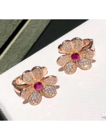 Van Cleef & Arpels Crystal Earrings 40 Pink Gold 2020