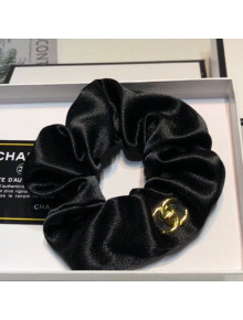 Chanel Silk Hair Scrunchie Black 2021