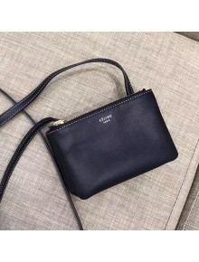 Celine Calfskin Mini Trio Bag Black 2018