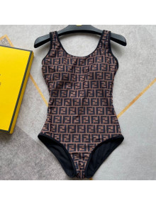 Fendi FF One-Piece Swimwear FS34 Brown 2021