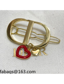 Dior Dioramour Brooch Gold/Red 2021 082415