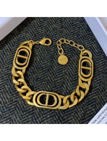 Dior Vintage Brass CD Bracelet 2020