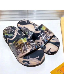 Louis Vuitton Jumbo Print Flatform Slide Sandals 2021 07